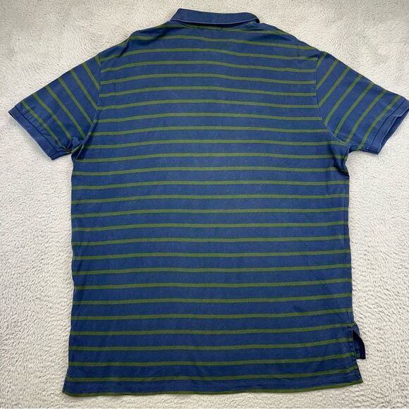 Polo Ralph Lauren Polo Shirt Mens XL‎ Blue Green Striped Pima Cotton Casual Prep - Picture 7 of 16